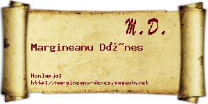 Margineanu Dénes névjegykártya